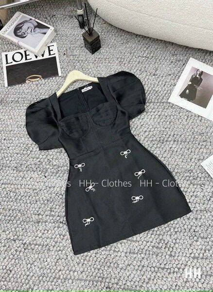 (SHOP TÁO ĐỎ BIGSIZE 50KG ĐẾN 90KG) đầm nơ ngắn tay phồng