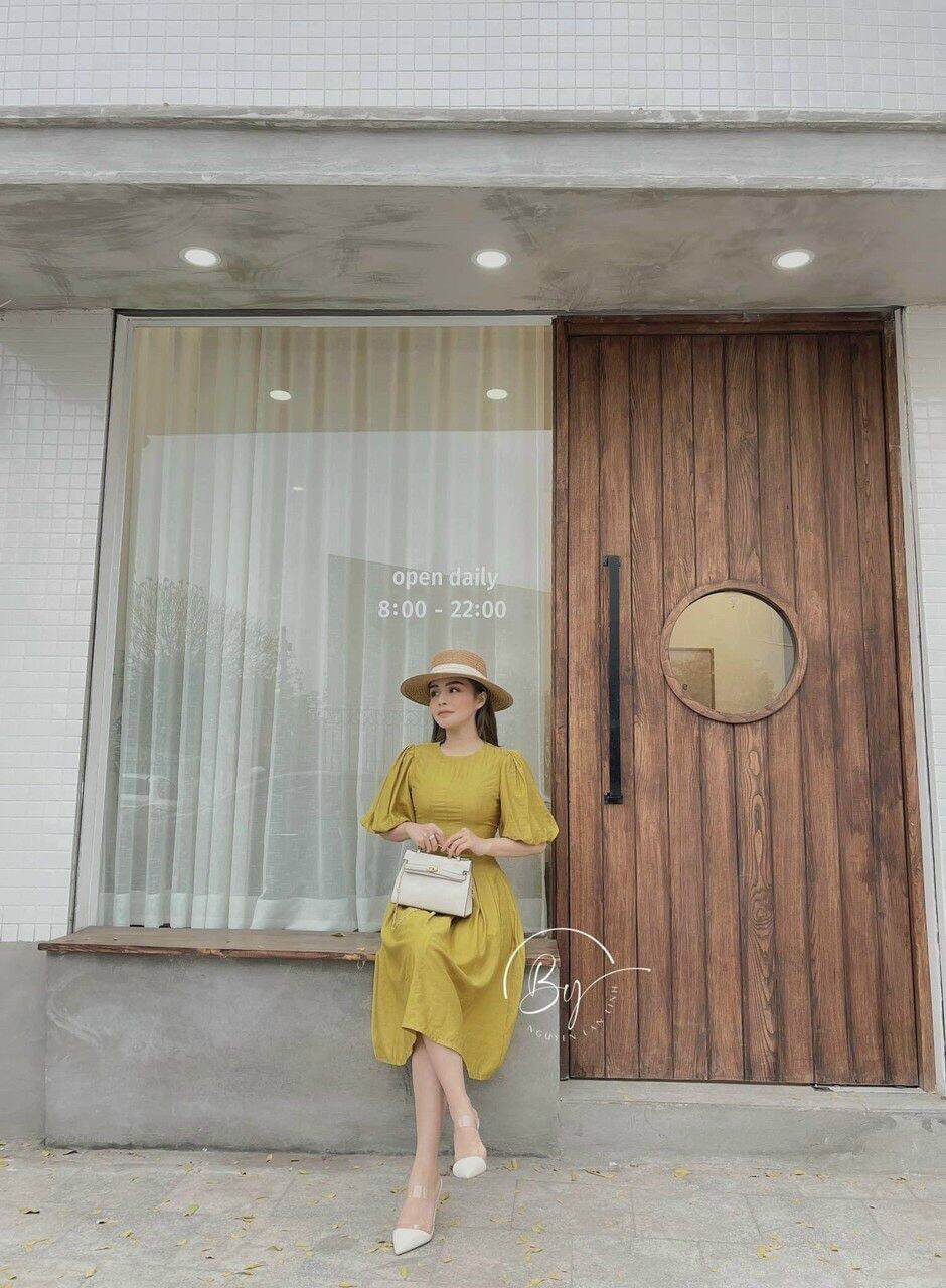 ĐẦM XÒE XẾP LY EO TAY BÍ
