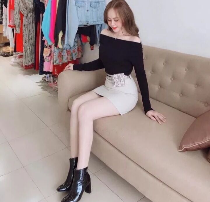 Áo Thun Trễ Vai Sành Điệu Ảnh Thật