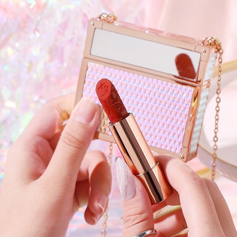 Set Son Túi Xách Hanber màu bạc Siêu Xinh