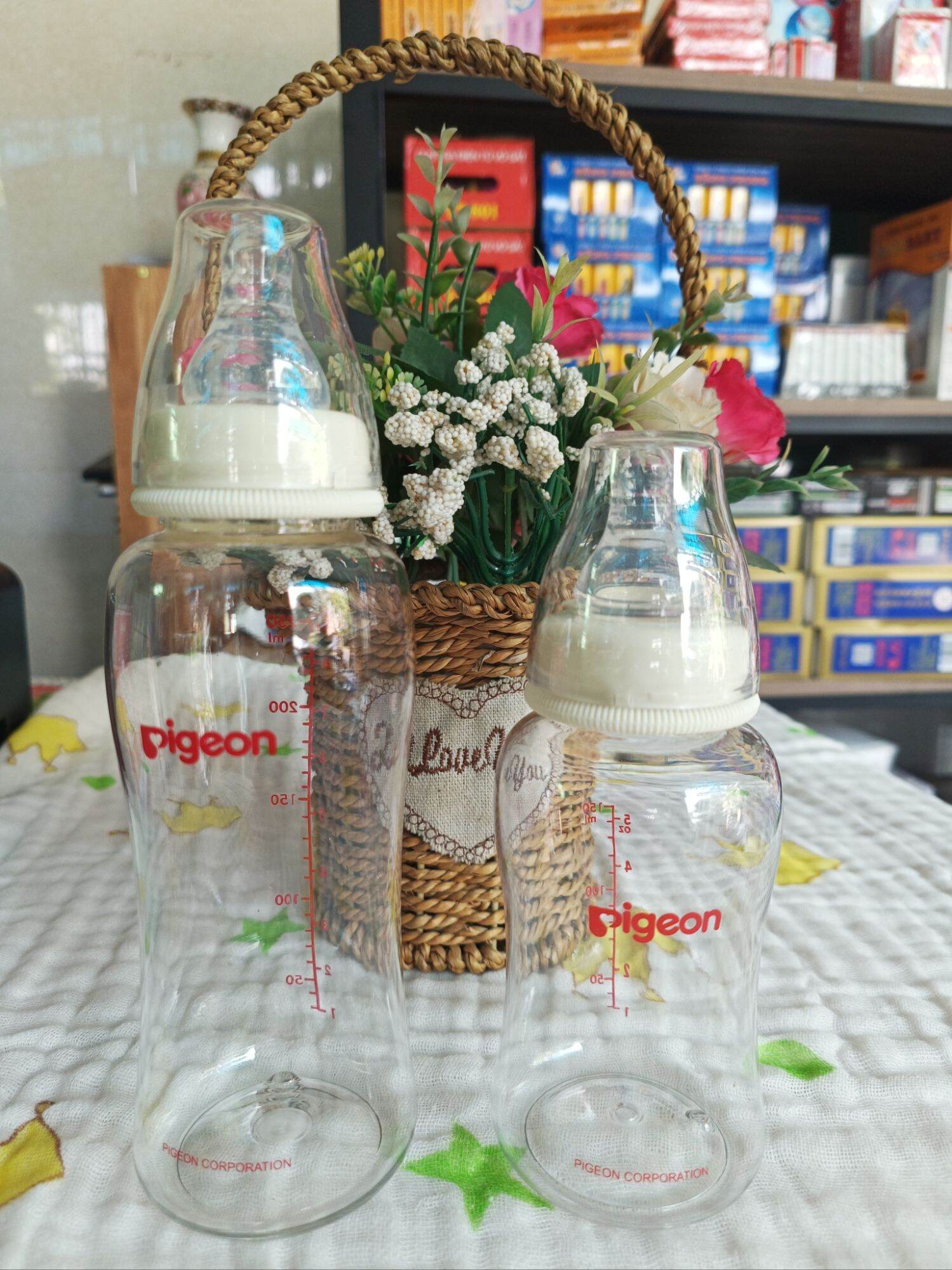 Bình sữa cổ hẹp PPSU Pigeon 250ml,150ml