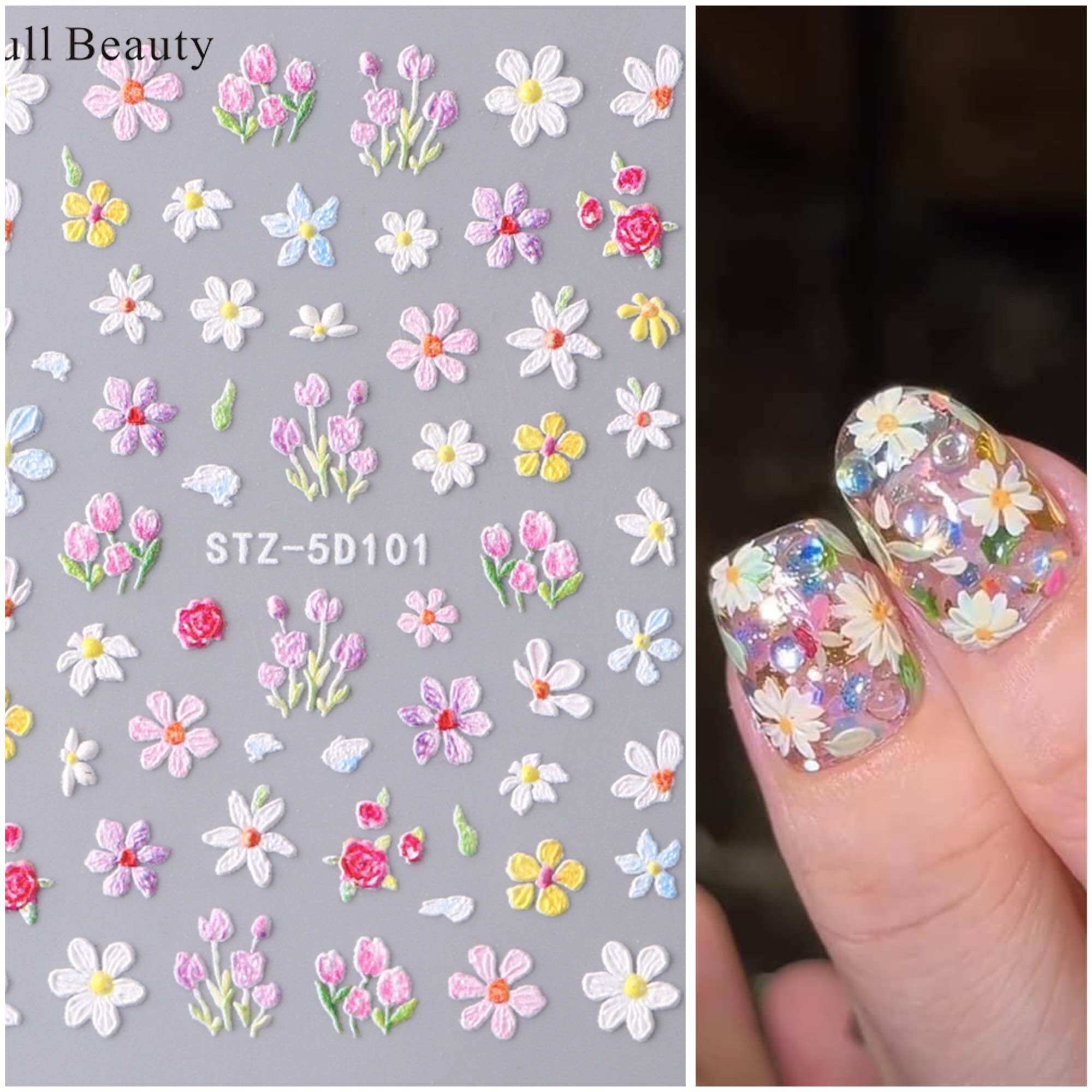 sticker hoa nổi 5D hot hít