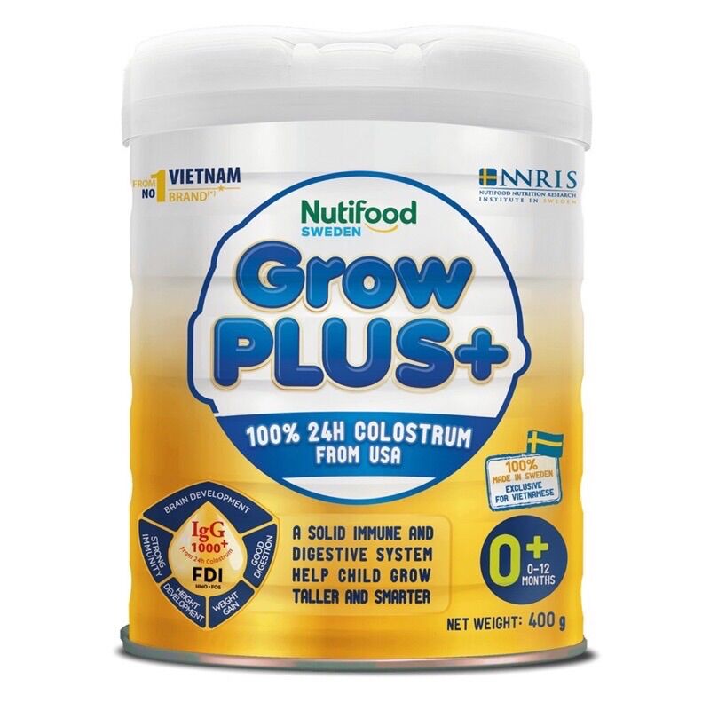 Sữa bột growplus vàng số 0+ 400g