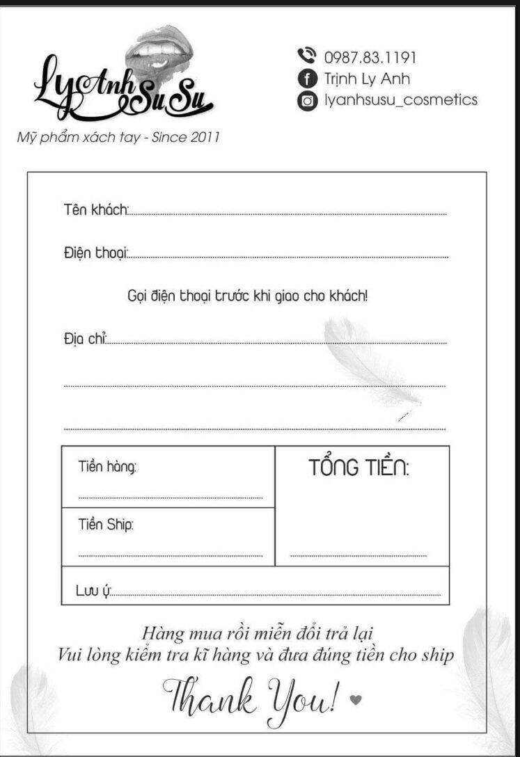 In phiếu ship hàng có tên shop theo yêu cầu. 120.000đ 500tờ