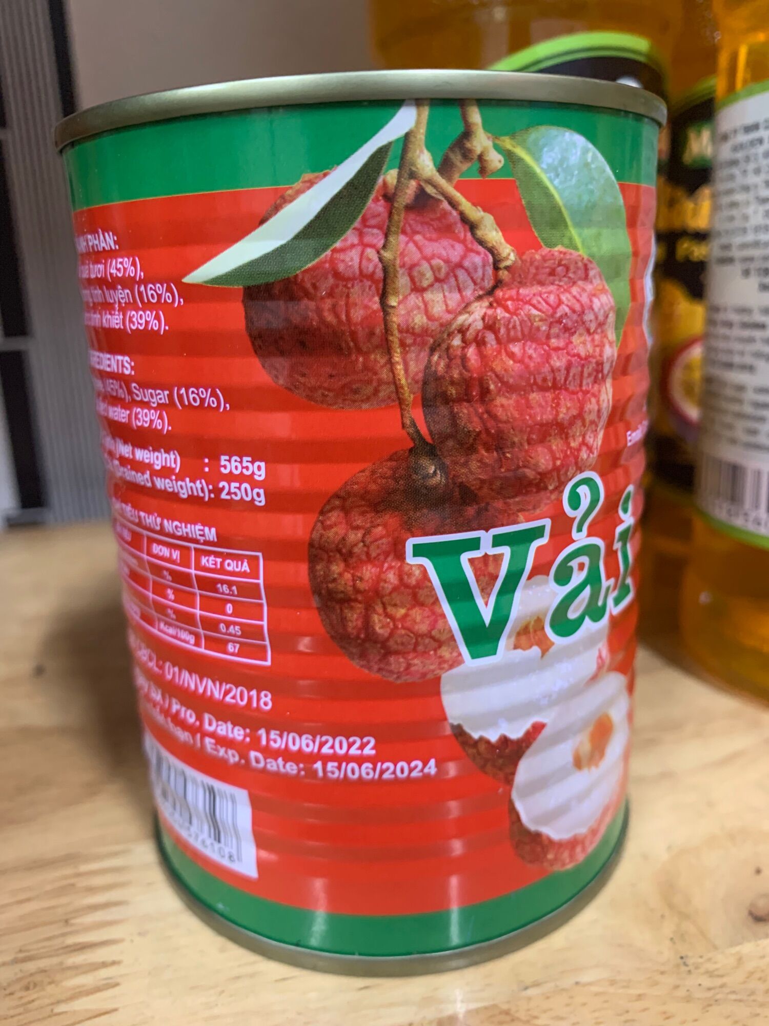 Vải Ngâm Ngọc Hà 565g
