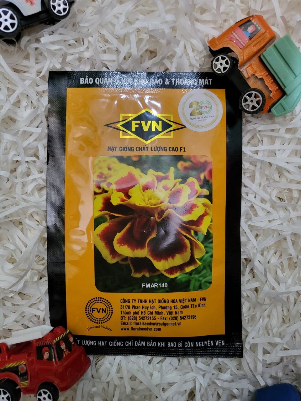 Hạt giống hoa vạn thọ pháp ban mai fvn f1 140 gói 100 hạt