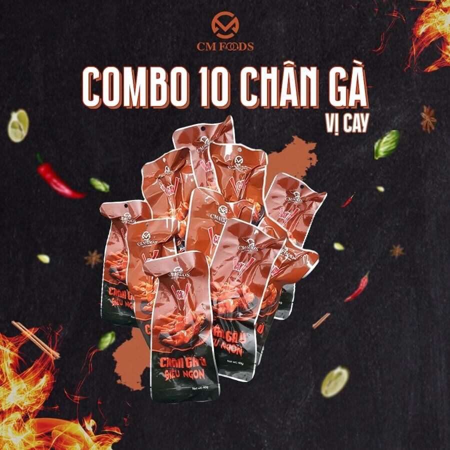 Chân gà ủ vị cay + cay hơn combo 30 chân