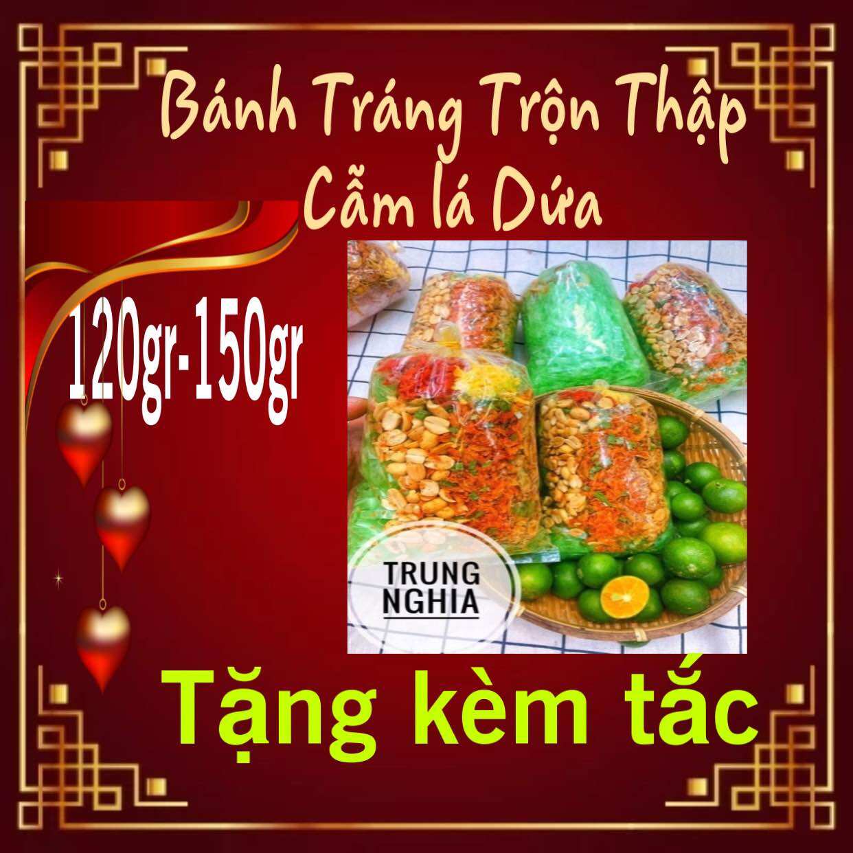 Bánh tráng trộn thập cẩm lá dứa