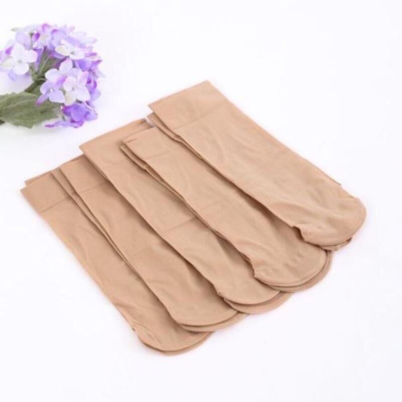 Sét 10 đôi giấy vớ nữ cổ ngắn màu da chân mỏng siêu dai