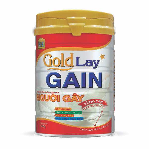 Sữa bột Goldlay GAIN hỗ trợ cho người gầy tăng cân hiệu quả 900g date mới