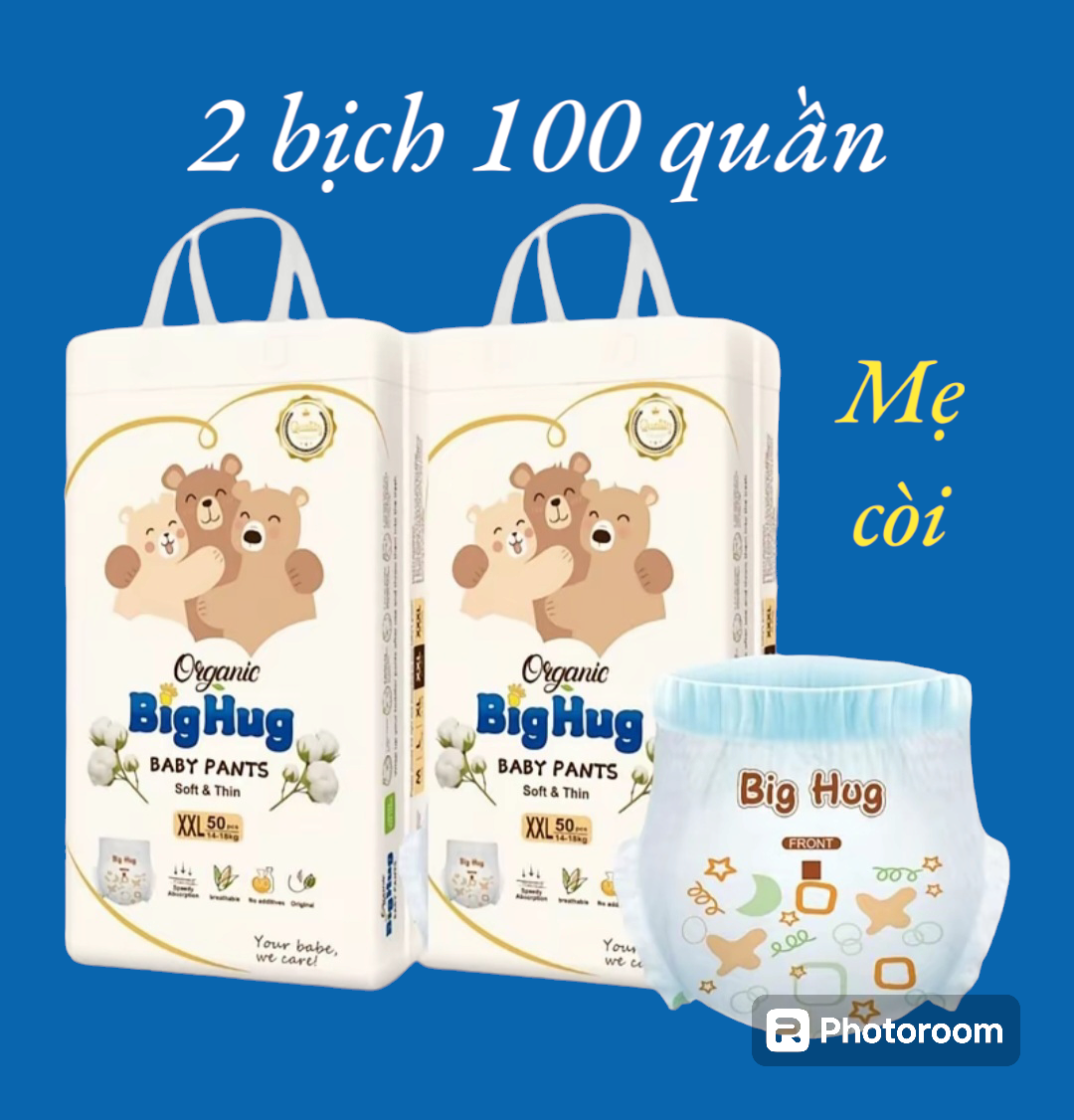 Bỉm quần big hug phom bo mông đủ size cho bé yêu