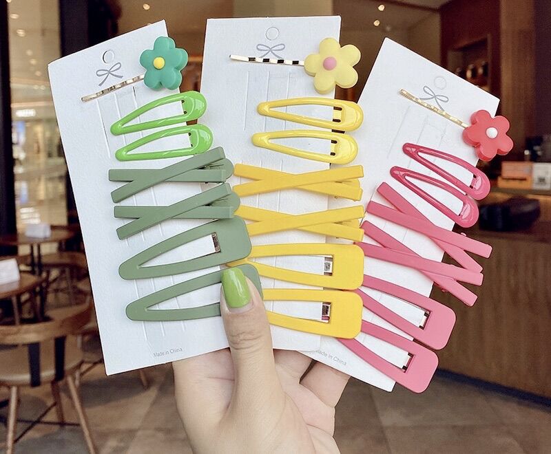 🔥🔥Bán Sỉ_ 10 Vỉ Kẹp Hoa (70cái) Nhiều Màu