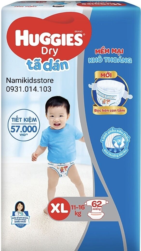 Tã dán huggies xl62