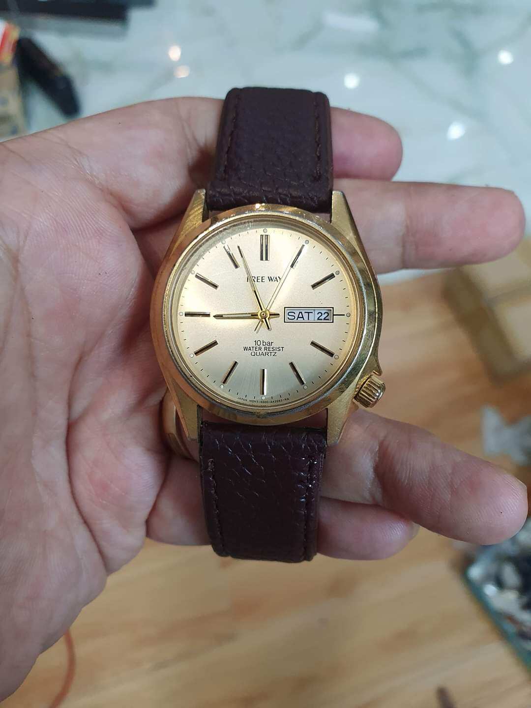 Đồng hồ Citizen bọc vàng xách tay cũ size 40 cam kết chính hãng fake đền 10