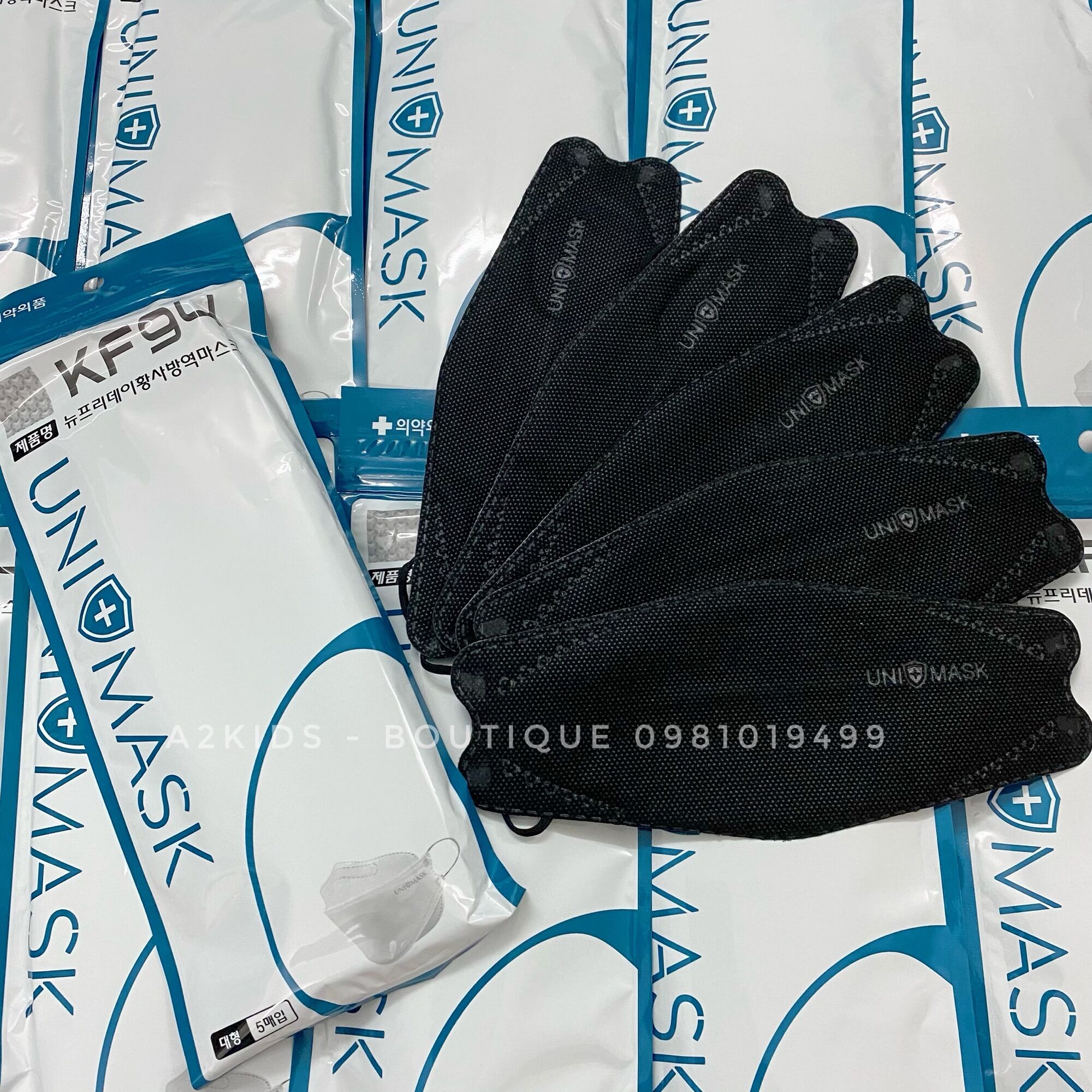 Combo 50 chiếc khẩu trang 4 lớp kf94 uni mask chống bụi mịn và kháng khuẩn hàng cao cấp hàn quốc
