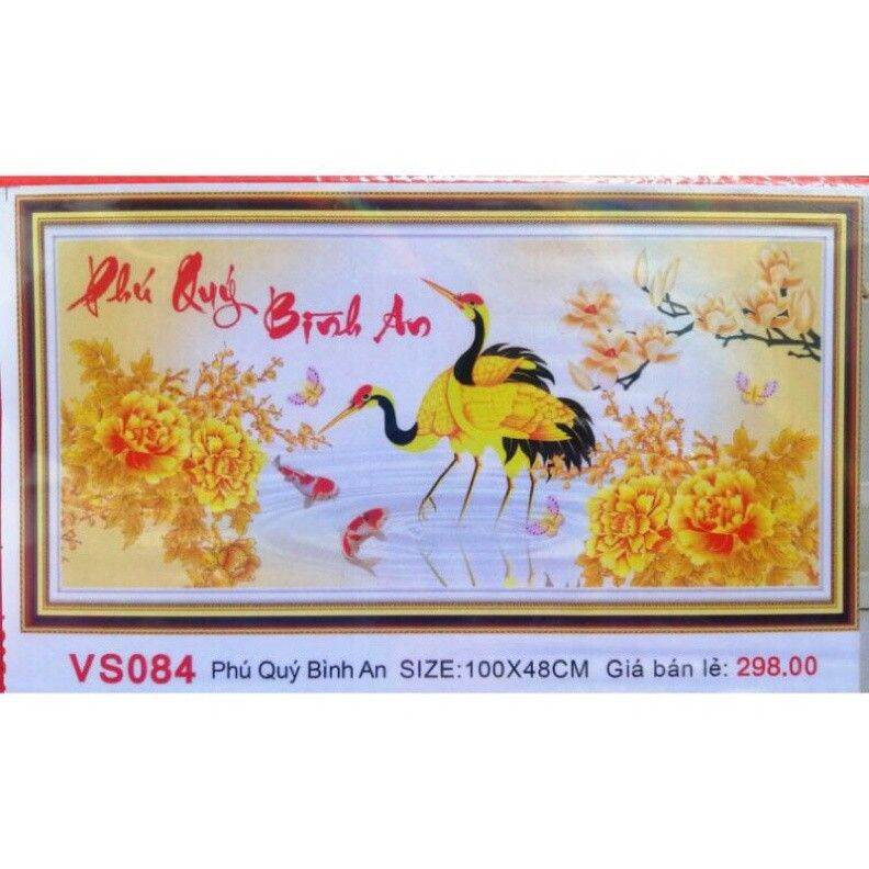 Tranh đính đá phú quý bình an vs084 chưa đính