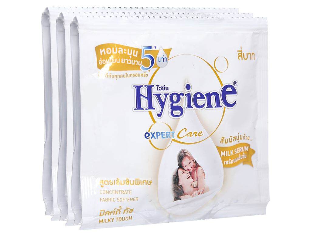 12 gói Nước xả vải Hygiene đậm đặc làm mềm vải 20ml