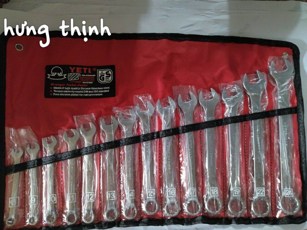 Bộ cờ Lê (cle )8-24 YETIR ( USA STANDARD )14 chi tiết