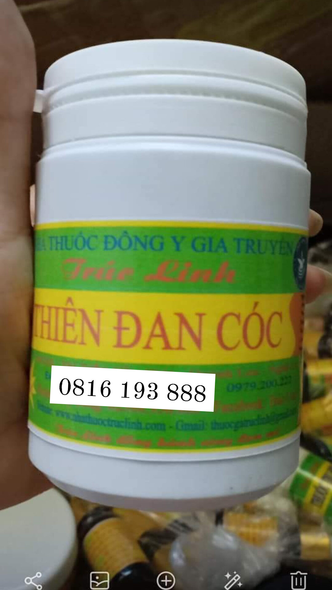 Thiên đan cóc trúc Linh