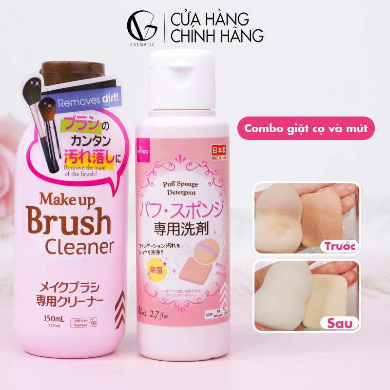 Nước rửa cọ trang điểm mút tán kem nền Guviet dung tích 80ml và 150ml