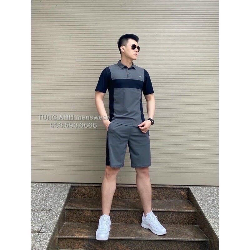 Bộ thể thao nam polo cổ bẻ