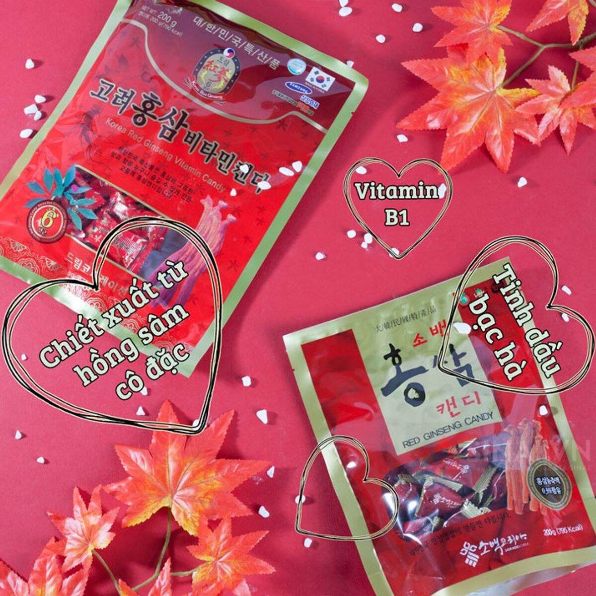 KẸO HỒNG SÂM HÀN QUỐC BỊCH 200G