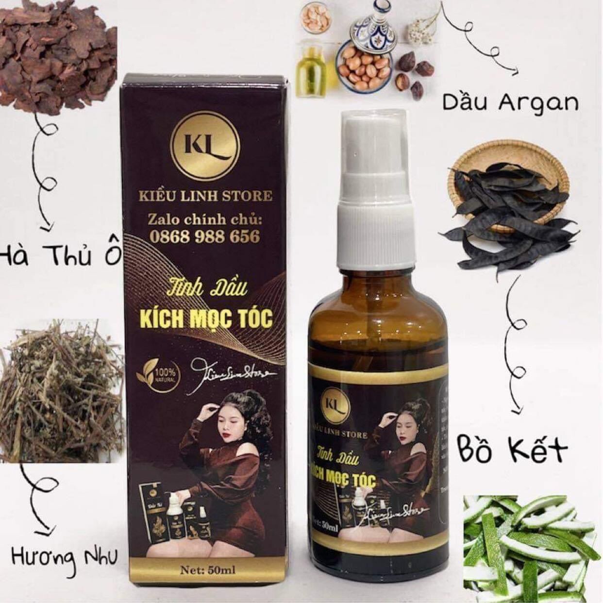 Xịt kích mọc tóc kiều linh