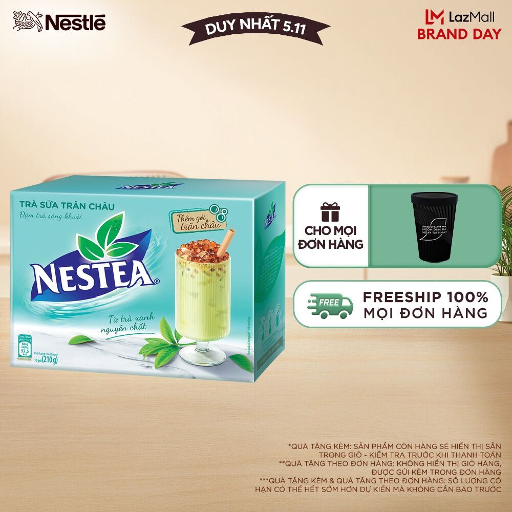 [FREESHIP TOÀN QUỐC] Trà sữa NESTEA trân châu (hộp 5 gói x 17g)