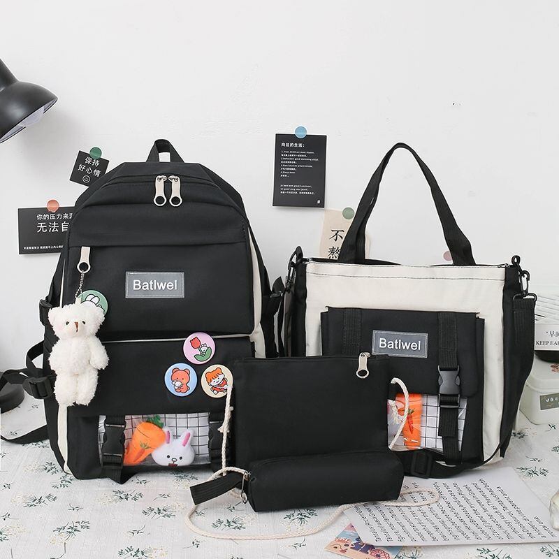 Set 4 món balo, túi xách cho học sinh, sinh viên