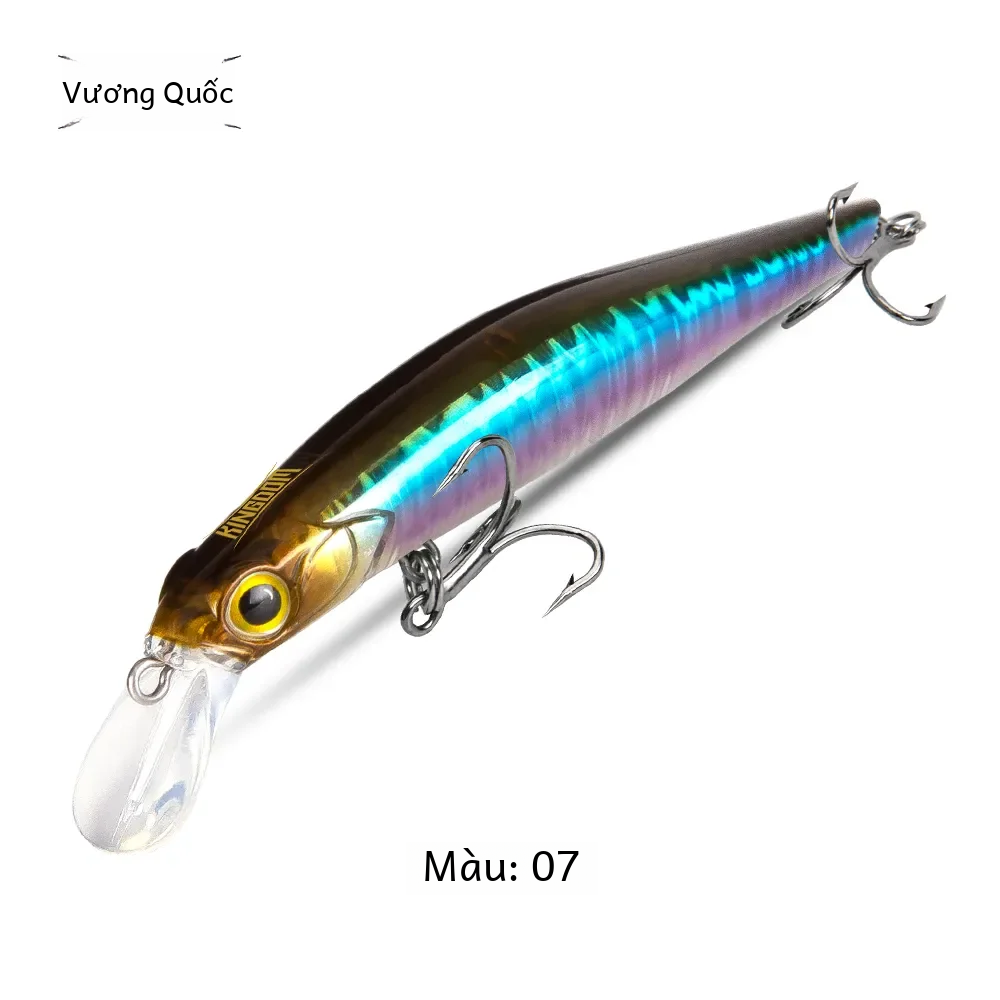 Kingdom chìm Minnow mồi 60 80 90 105mm rung chìm jerkbati swimbait nam châm trasnfer dài đúc cứng câu cá thu hút