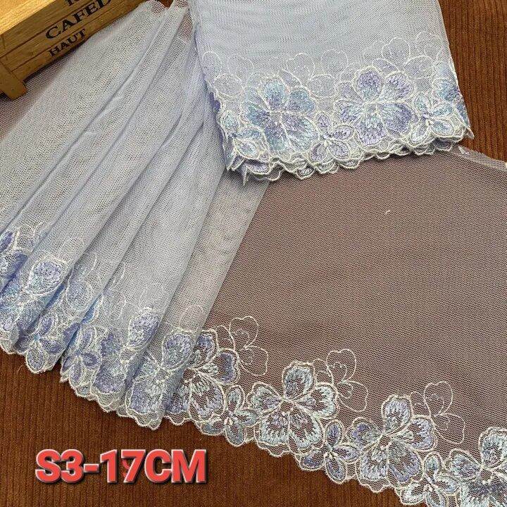 (1 MÉT) REN LƯỚI THÊU CHÂN PHỤ KIỆN MAY VÁ BẢN RỘNG 18_21CM.