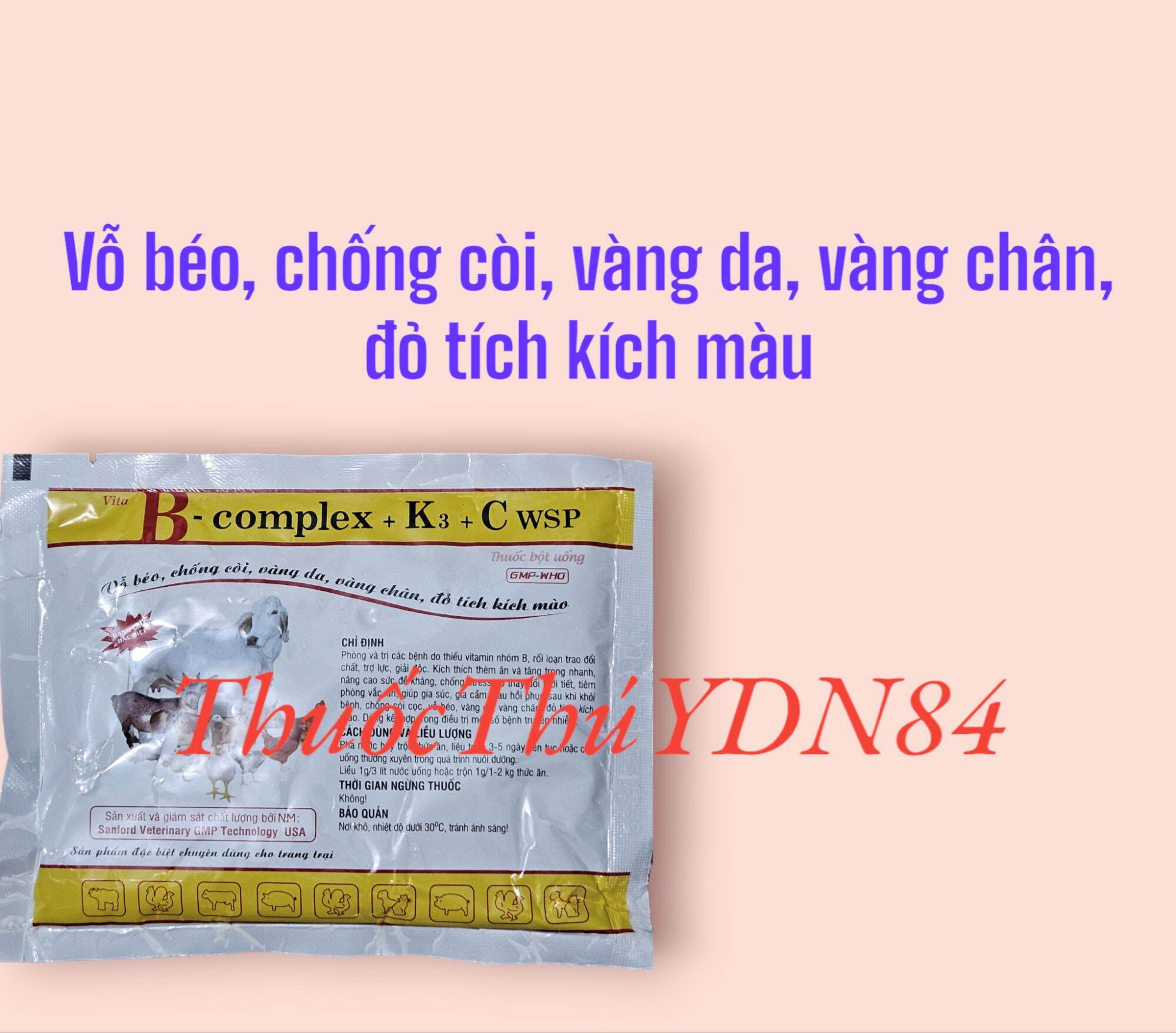 Bcomplex k3 c 100g kích thích thèm ăn, tăng trọng tranh