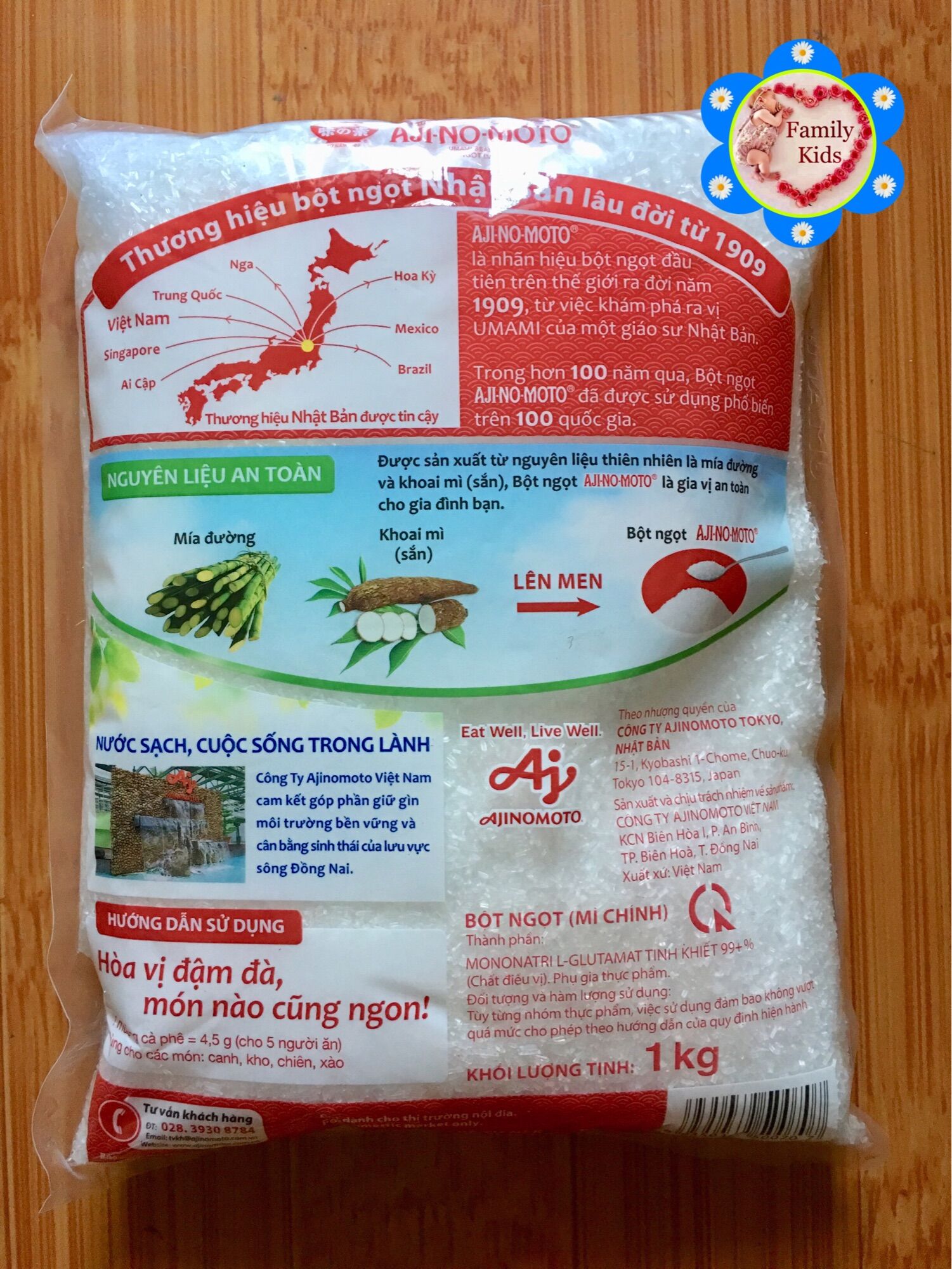 Bột ngọt Ajinomoto gói 1kg hạt lớn