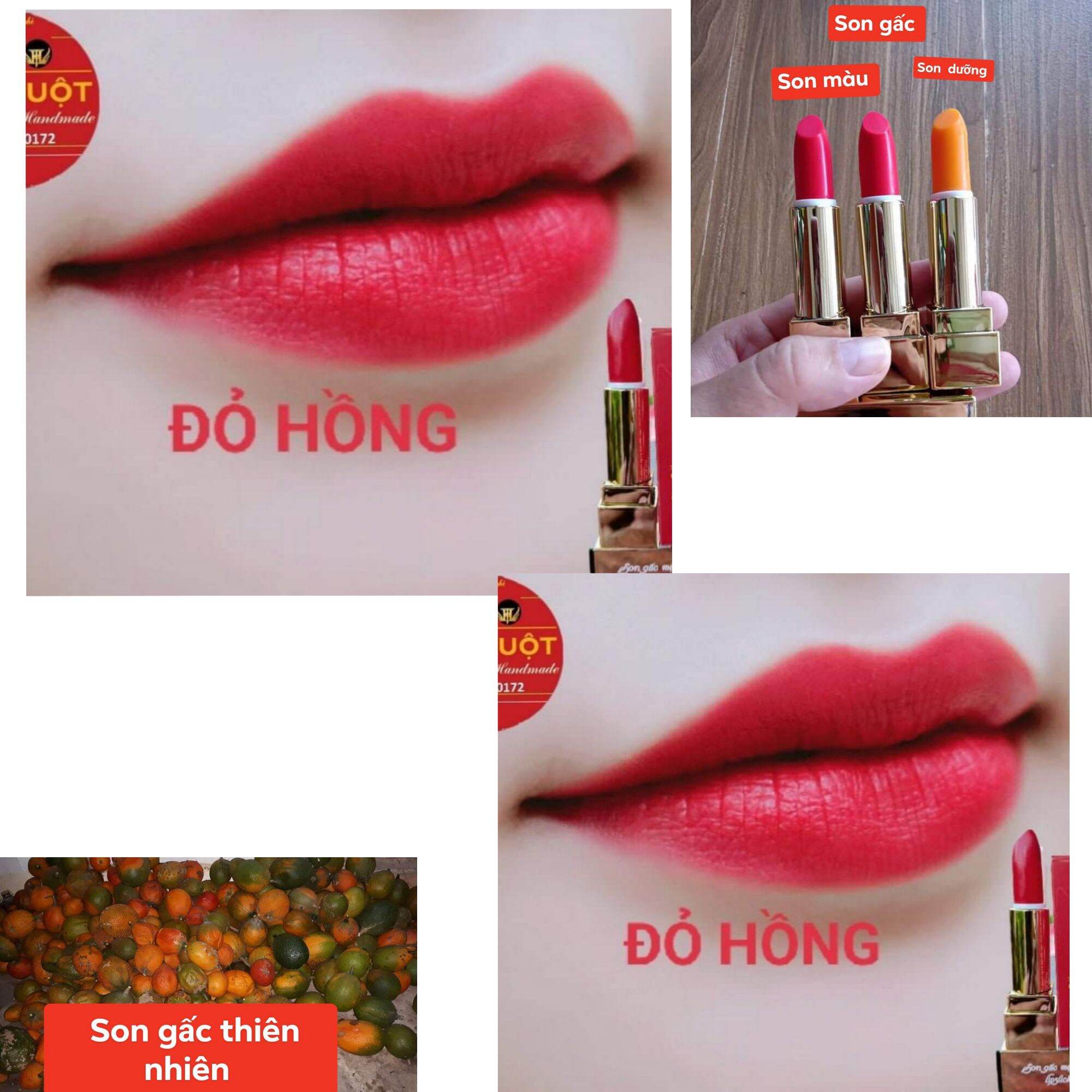 Son gấc màu đỏ hồng