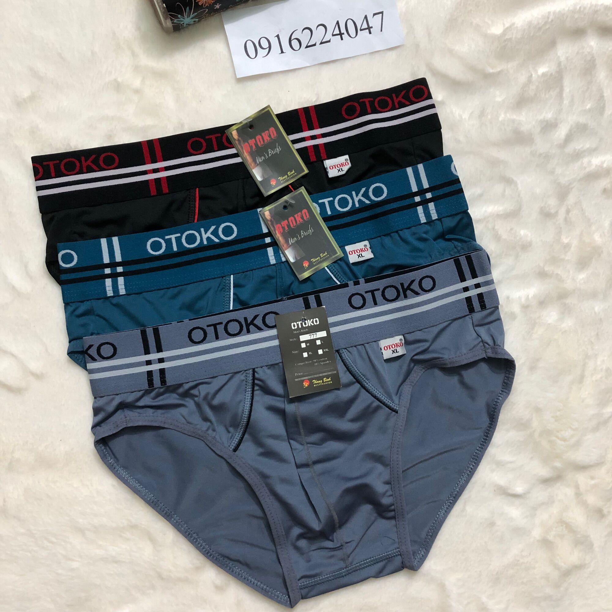 Set 3 Quần lót nam thun lạnh lưng cao, quần sịp nam xuất Nhật cao cấp