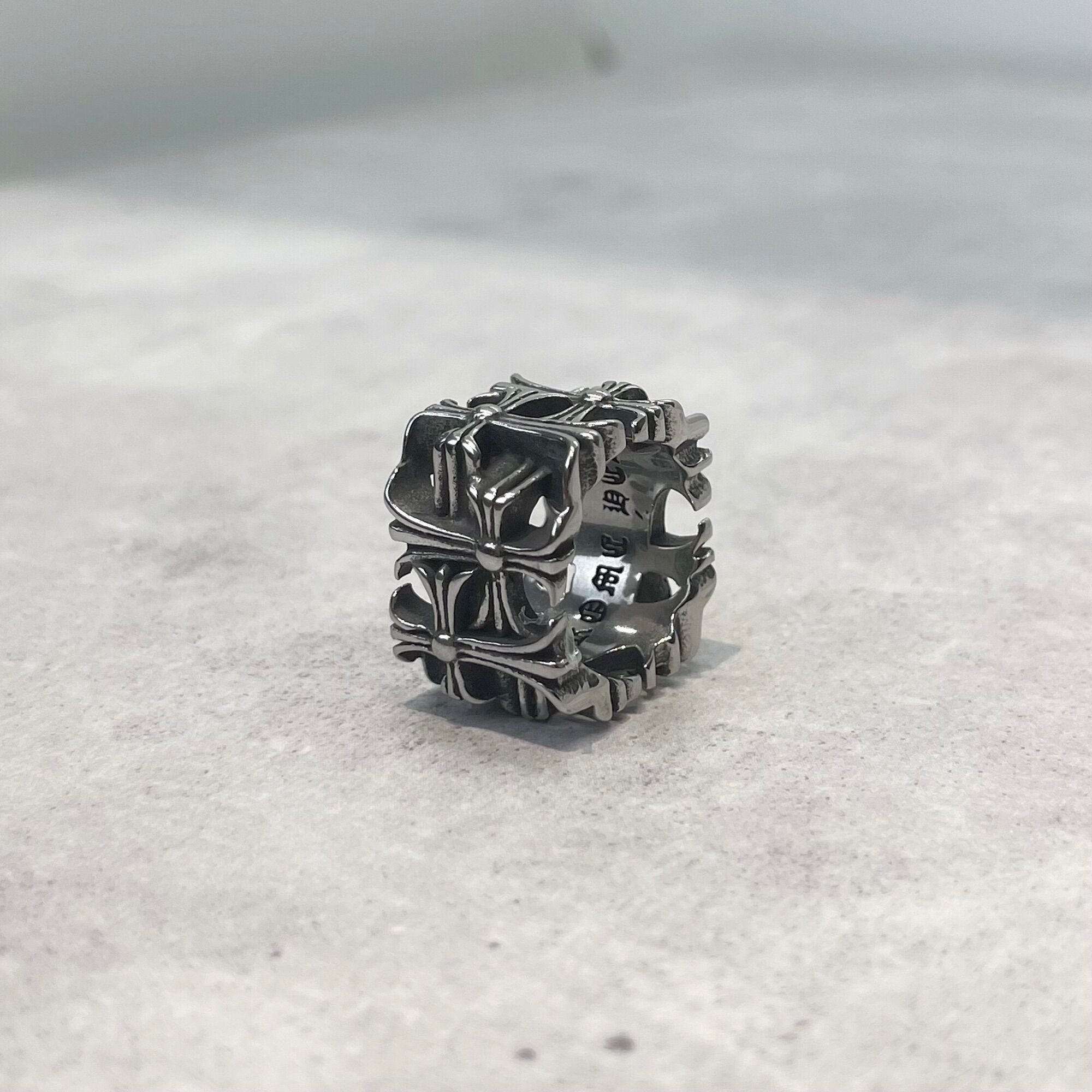 NHẪN CHROME HEART THÉP TITAN 3