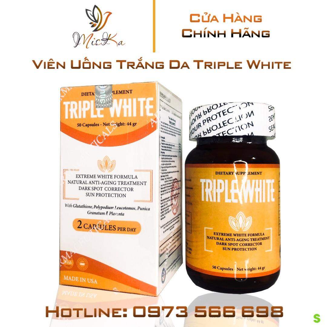 Viên Uống Triple White - Viên Uống Trắng Da Chống Nắng Giảm Thâm Nám