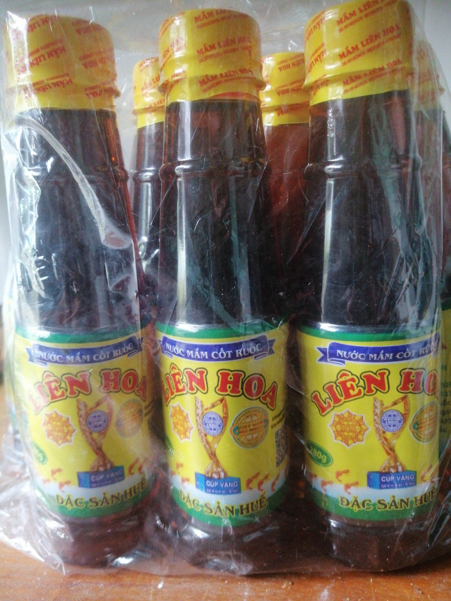 Combo 10 chai Nước Mắm ruốc Liên Hoa - đặc sản Huế, chai 280gr nước mắm ngon