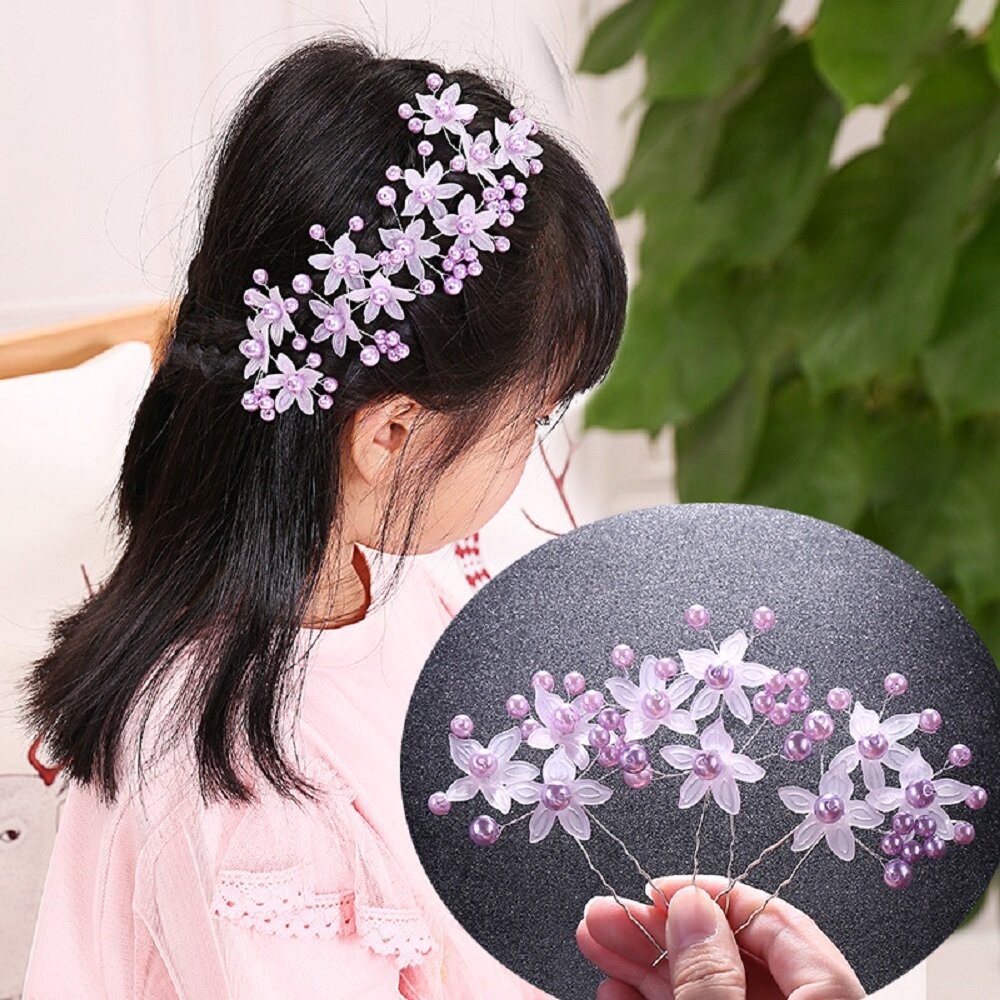 Trâm cài tóc đính ngọc trai nhiều màu