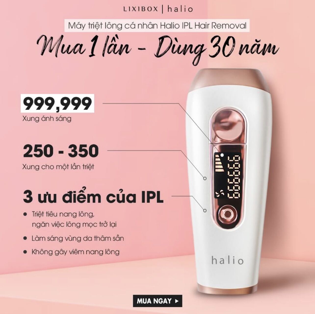 Máy triệt lông vĩnh viễn Halio [Chính hãng]
