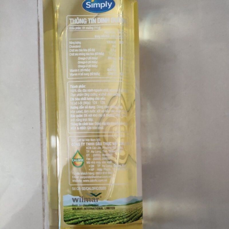Combo dầu ăn simply 1l