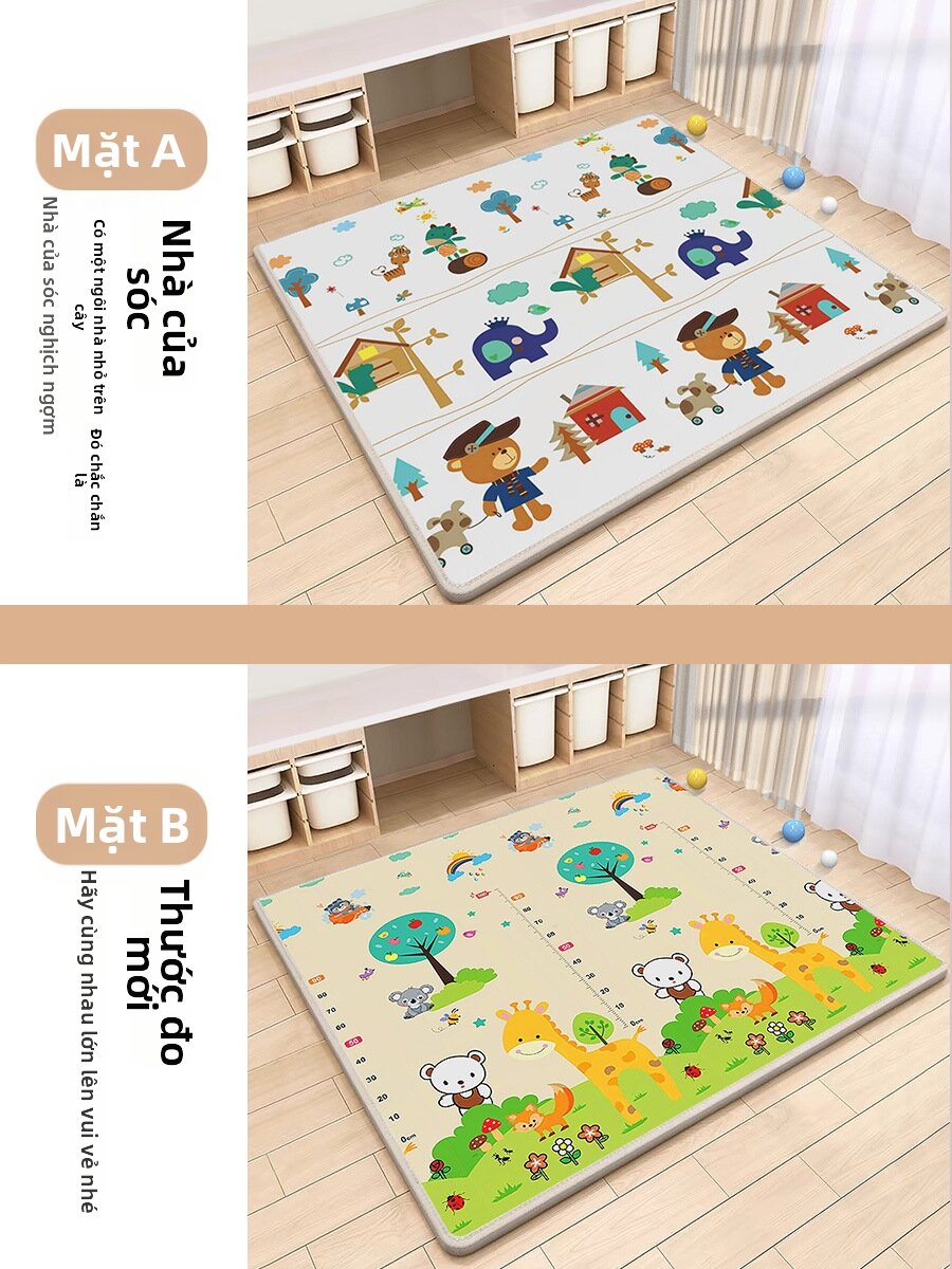 Thảm Chơi An Toàn Không Độc Tính Chống Nước Có Đệm