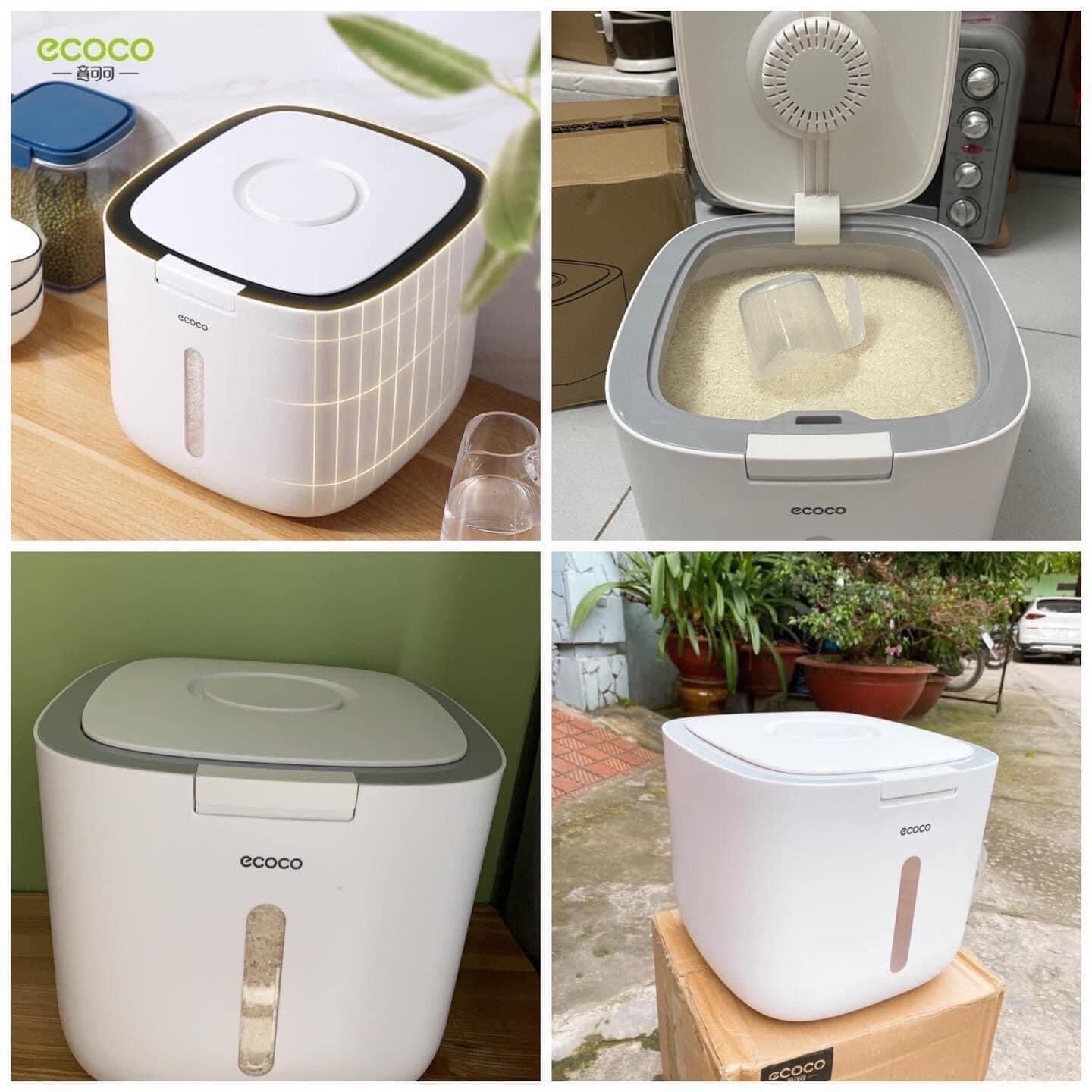 Thùng đựng gạo 10kg - thùng đựng gạo eco