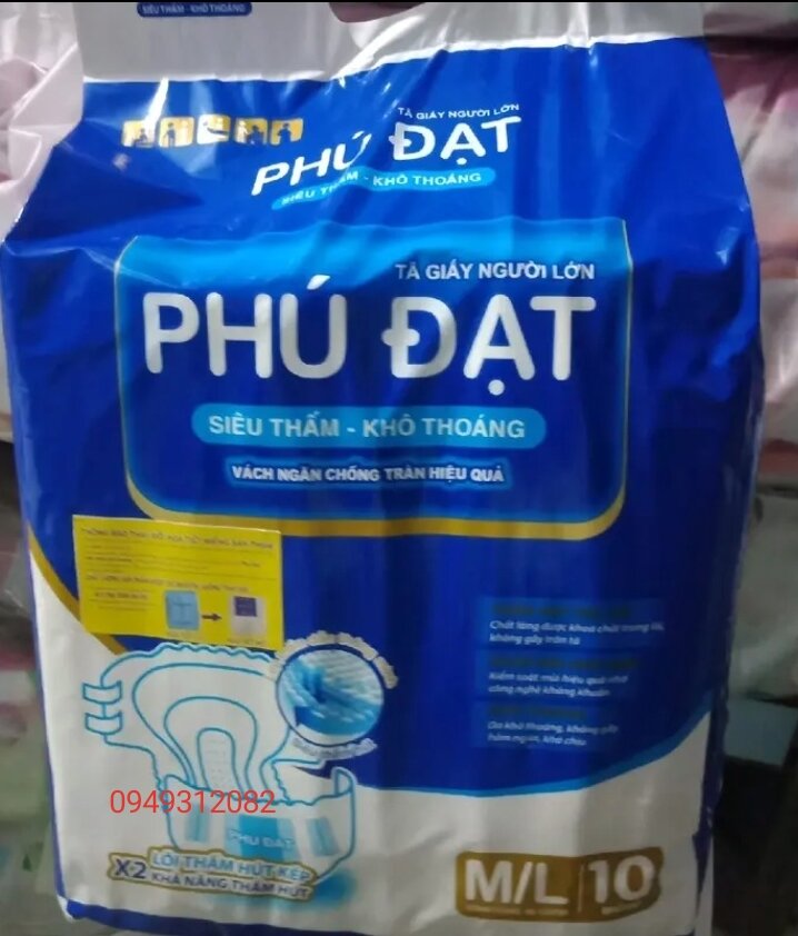 Tã dán người lớn phú đạt ml10
