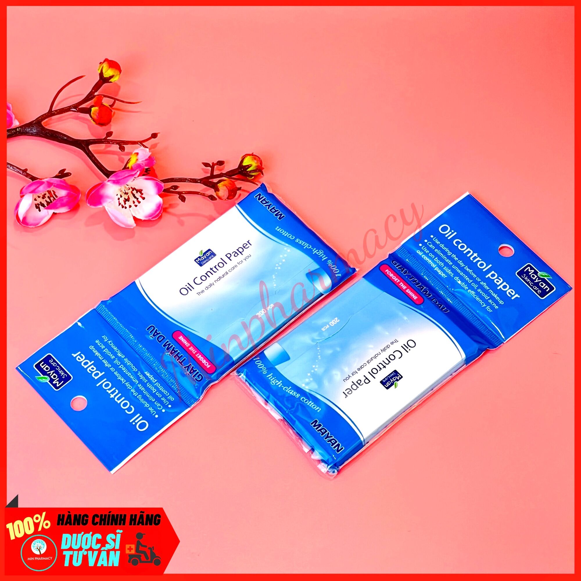 Giấy Thấm Dầu MAYAN Oil Control Paper (200 Tờ/Gói) 200Pcs