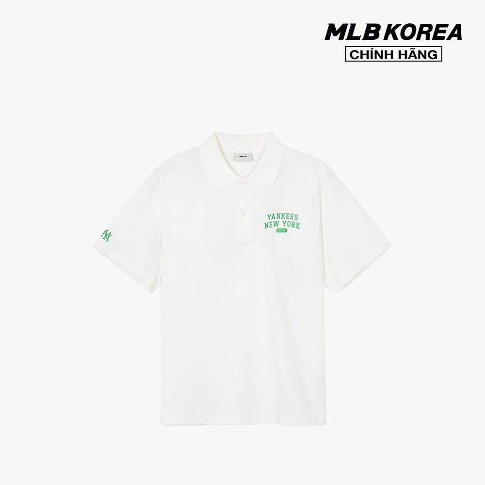 Mlb - áo polo unisex cổ bẻ tay ngắn varsity over new york yankees 3apqv0243-50ivs