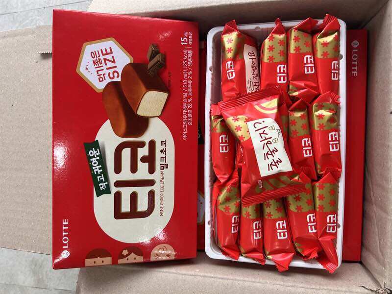 Giao hoả tốc 2h - Kem viên phủ socola Tico Lotte Hàn Quốc