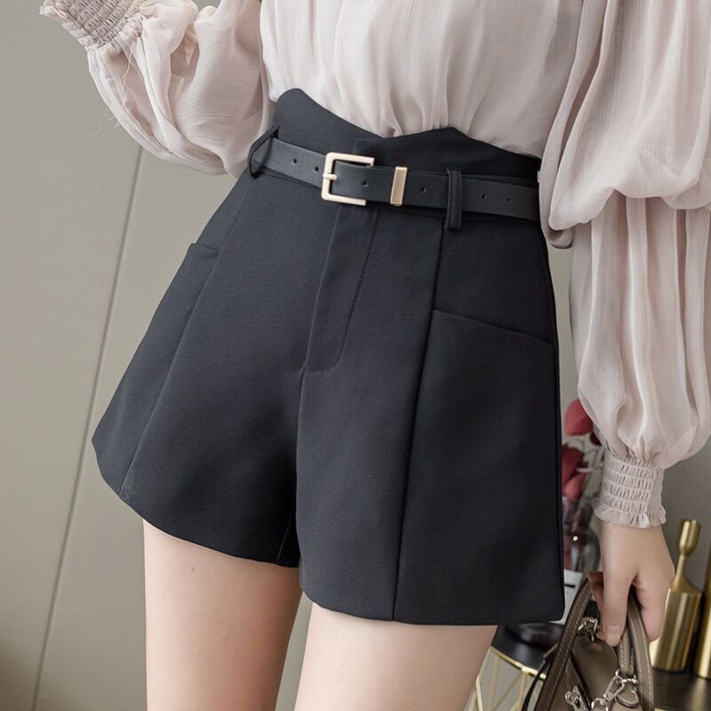 Quần Short Đùi Ngắn Lưng Cao Sẻ Cạp V Túi Trươc Chất Tuyết Mưa [Mã T40