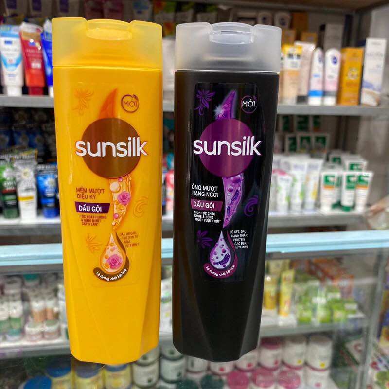 Dầu gội Sunsilk đen óng mượt rạng ngời chai 170g