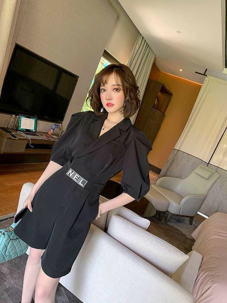 SET BỘ LIỀN ÁO CỔ VEST QUẦN KÈM THẮT LƯNG